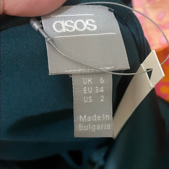 ASOS Deep Green Satin Wrap Blouse - Picture 13 of 13
